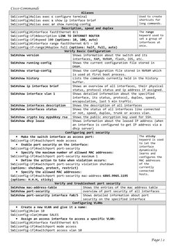 Essential Cisco Switch Configuration Commands | PDF | Ip Address ...