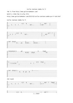 Carlos Santana Samba Pa Ti Guitar | PDF