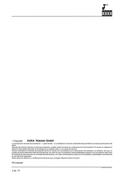 2 de 74
InstallationR4.1 02.02.00 es
e Copyright
KUKA Roboter GmbH
La reproducción de esta documentación -- o parte de ella -