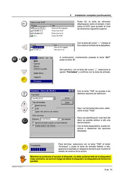 2
Instalación completa (continuación)
9 de 74
InstallationR4.1 02.02.00 es
Pulse Ud. la tecla de retroceso
(Backspace) sobre