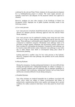 confirmed by the relevant Water Works Authority for the particular development 
be it a building/housing project or scheme. T