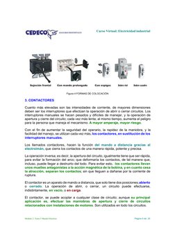Curso Virtual: Electricidad industrial
Módulo 2. Tema 3 Mando Eléctrico
Página 5 de  25
Figura 4 FORMAS DE COLOCACIÓN
3. CONT