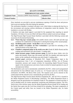 Autoclave Performance Qualification Protocol | PDF | Sterilization ...