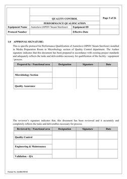 Autoclave Performance Qualification Protocol | PDF | Sterilization ...