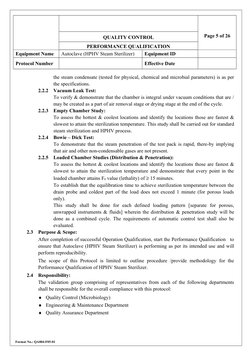 Autoclave Performance Qualification Protocol | PDF | Sterilization ...