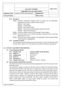 Autoclave Performance Qualification Protocol | PDF | Sterilization ...