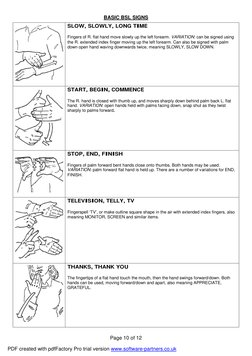Basic British Sign Language Signs | PDF | Hand | Sign Language