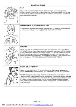 Basic British Sign Language Signs | PDF | Hand | Sign Language