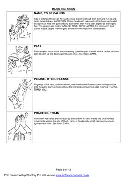 Basic British Sign Language Signs | PDF | Hand | Sign Language