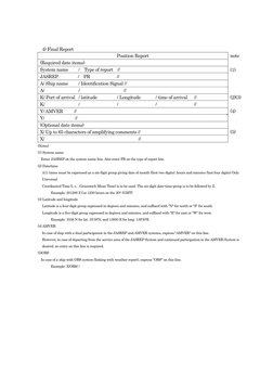 Jasrep Format Example JASREP User's Manual for Ships | PDF | Radio | Longitude