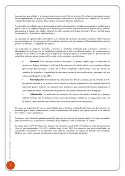 7 
Ing. Xavier Campaña – Universidad Tecnológica Israel 
Las empresas que utilizan el e-business tienen mayor control de