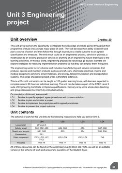 Unit 3 Engineering 
project 
BTEC Level 3 National Engineering
59 
© Pearson Education Ltd 2010. Copying permitted for pu