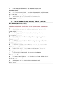 7.
In this house, his wife died in 1752. Her name was Elizabeth Porter.
In this house his wife 
8.
In 1755, the work was publ