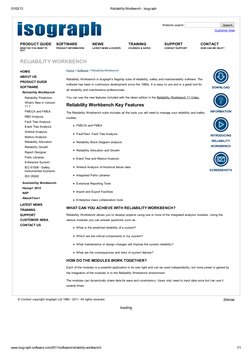 (http://www.isograph-software.com/2011)01/02/13
Reliability Workbench (http://www.isograph-software.com/2011/software/reliab