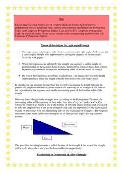 Note 
 
It is not necessary that the two sets of  Triplets which are formed by drawing two 
perpendicular lines at height a