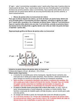 2º carr.:  suba 3 correntinhas (considere como 1 ponto alto) Faça mais 2 pontos altos no 
mesmo ponto de base. Faça 1 ponto b