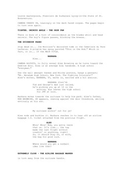 Louvre masterpiece, Francisco de Zurbarans Lying-in-the State of St. 
Bonaventura.
CAMERA CREEPS IN, teasingly on the dark fa