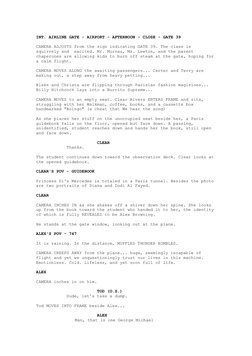 INT. AIRLINE GATE - AIRPORT - AFTERNOON - CLOSE - GATE 39
CAMERA ADJUSTS from the sign indicating GATE 39. The class is 
squi