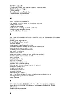 Glosario Contable Inglés-Español | PDF | Cepo | Valor presente neto