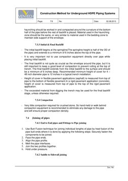 Underground HDPE Pipe Installation Guide | PDF | Pipe (Fluid Conveyance ...