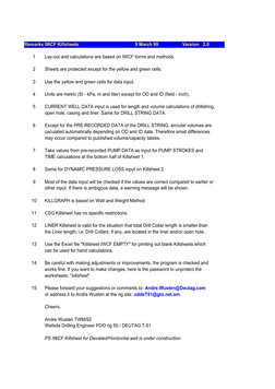 IWCF Kill Sheet for Well Control | PDF | Casing (Borehole) | Pressure