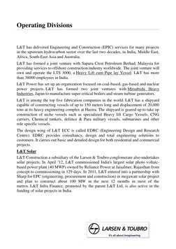 Operating Divisions 
 
 
L&