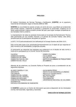 PRÓLOGO 
 
 
 
El Instituto Colombiano de Normas Técnicas y Certificación, ICONTEC, es el organismo 
nacional