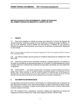 NORMA TÉCNICA COLOMBIANA 
NTC 118 (Cuarta actualización) 
 
 
1
 
 
 
 
 
 
MÉTODO DE ENSAYO PARA DETERMINAR EL TIEMPO DE F