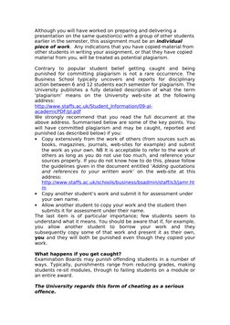 Although you will have worked on preparing and delivering a 
presentation on the sam (http://www.staffs.ac.uk/schools/busines