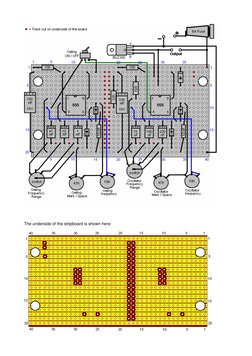  
 
 
 
 
The underside of the stripboard is shown here: 
 
 
