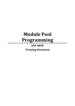 SAP ABAP Module Pool Programming Guide | PDF | Computer Data | Digital ...