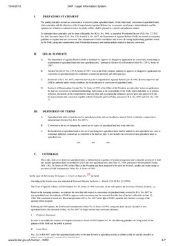 I.          PREFATORY STATEMENT
The guiding principles on land use conversion is to preserve prime agricultural lands. On t