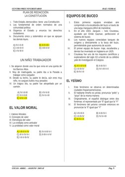 CENTRO PREUNIVERSITARIO 
RAZ. VERBAL
PLAN DE REDACCIÓN
LA CONSTITUCIÓN
i. Todo Estado, democrático  tiene  una Constitución.