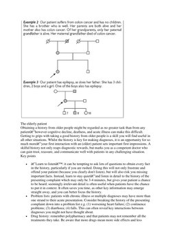 The elderly patient 
Obtaining a history from older people might be regarded as no greater task than from any 
patientâ€”ho