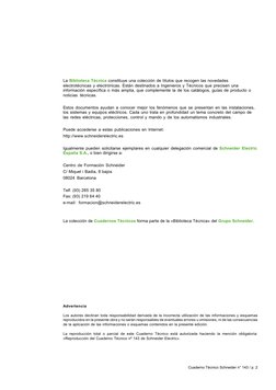 Cuaderno Técnico Schneider n° 143 / p. 2
La Biblioteca Técnica constituye una colección de títulos que recogen las novedades