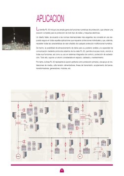 APLICACION
La familia PL-50 incluye una amplia gama de funciones numéricas de protección, que ofrecen una
solución completa p