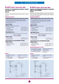 SOBREINTENSIDAD (3x50/51+50/51N, 2x50/51+50/51N, 3*50/51)
4 Curvas características (ANSI o CEI): Inversa, muy inversa,
extre