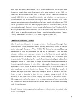7
goods across the country (Mandy borrow, 2013).  Most of the businesses are concerned about 
the transport capacity issue,