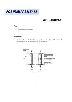 AISC-ASD89 Compression Member Design | PDF | Bending | Beam (Structure)