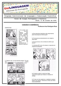 Programa Institucional de Linguagem e Comunicação Científica
Curso de Língua Portuguesa e Oratória
Ceres, 11 de outubro de 20