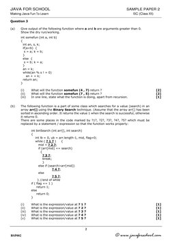 Computer Science (ISC) Sample Practice Paper 2 | PDF | Constructor ...