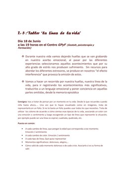 T.T.T.T.----    5 : 
5 : 
5 : 
5 : “Taller 
“Taller 
“Taller 
“Taller     ““““la 
la 
la 
la     Línea 
Línea 
Lí