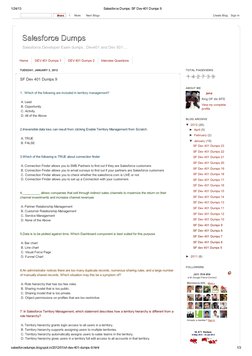 (http://www.blogger.com/) (javascript:void(0);)1/24/13
Salesforce Dumps: SF Dev 401 Dumps 9 (http://salesforcedumps.blogspot