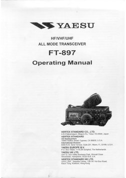 Yaesu FT-897 - Operating - Manual PDF | PDF