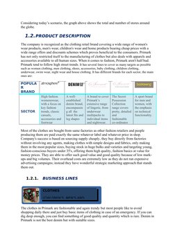 Considering today’s scenario, the graph above shows the total and number of stores around 
the globe.
1.2.PRODUCT DESCRIPTION