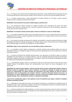 QUESTÕES DE DIREITO DO TRABALHO E PROCESSUAL DO TRABALHO 
 
 
5 
 
14. (___) Prorroga-se, até o primeiro dia útil im