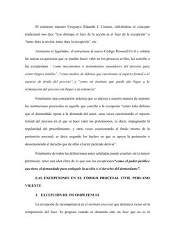 El eminente maestro Uruguayo  Eduardo J. Couture, refiriéndose al concepto 
tradicional nos dice “Los distingo el Juez de la