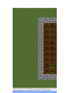 - Cada cuadrado de una cascada equivale a un cuadrado lleno de agua , por lo cual 
podeis hacer granjas en vertical de 9x9 CO