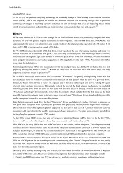 Hard disk drive
2
attached SCSI (http://en.wikipedia.org/w/index.php?title=Serial_attached_SCSI)) cables.
As of 2012[2], (htt