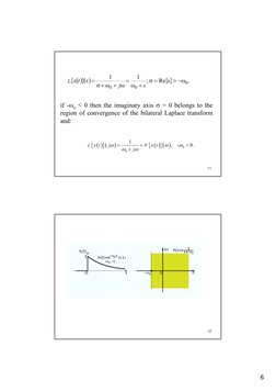 6
11
( )
{
}( )
{ }
.
s
Re
 ;
1
1
0
0
0
ω
−
>
=
σ
+
ω
=
ω
+
ω
+
σ
=
s
j
s
t
x
L
if -ωo < 0 then the imaginary axis σ = 0 belo
